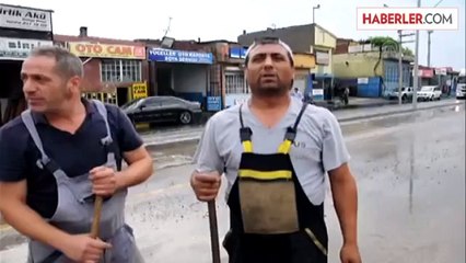 Sağanak nedeniyle tramvay seferlerinde aksama yaşandı -