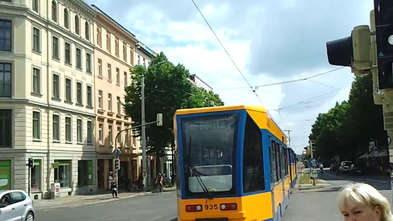 Straßenbahn Leipzig - Abfahrt im Südplatz