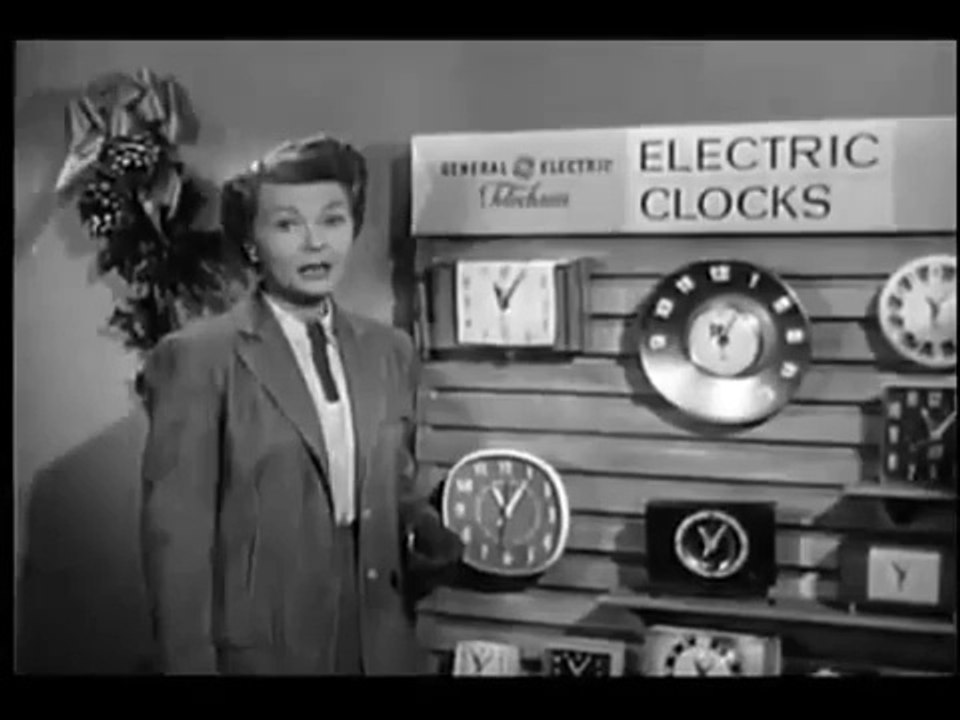 1955 VINTAGE HARRIET NELSON GENERAL ELECTRIC CLOCK COMMERCIAL ~ CHRISTMAS GIFTS