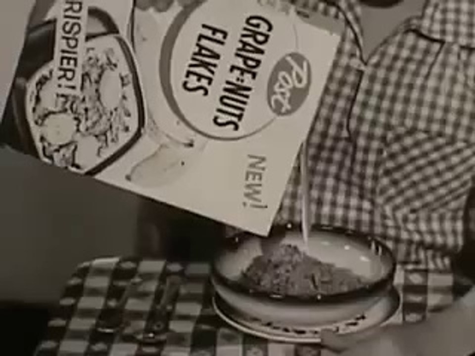 1955 Bobby Diamond Peter Graves Post Grape Nut Flakes commercial