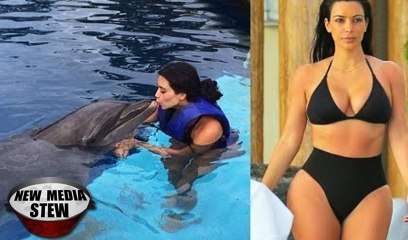 KIM KARDASHIAN Gets Slammed by PETA for Riding Dolphins