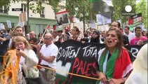 Manifestaciones contra los bombardeos israelíes en Gaza