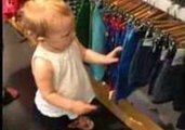Baby Girl Goes Shopping as Soon as She Can Walk