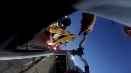 Se pendre une pelleteuse en vélo : FAIL filmé à la GoPro!