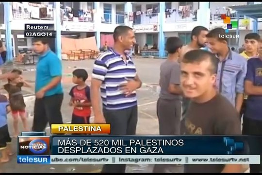 Al menos 520 mil palestinos han sido desplazados pro ataques israelíes
