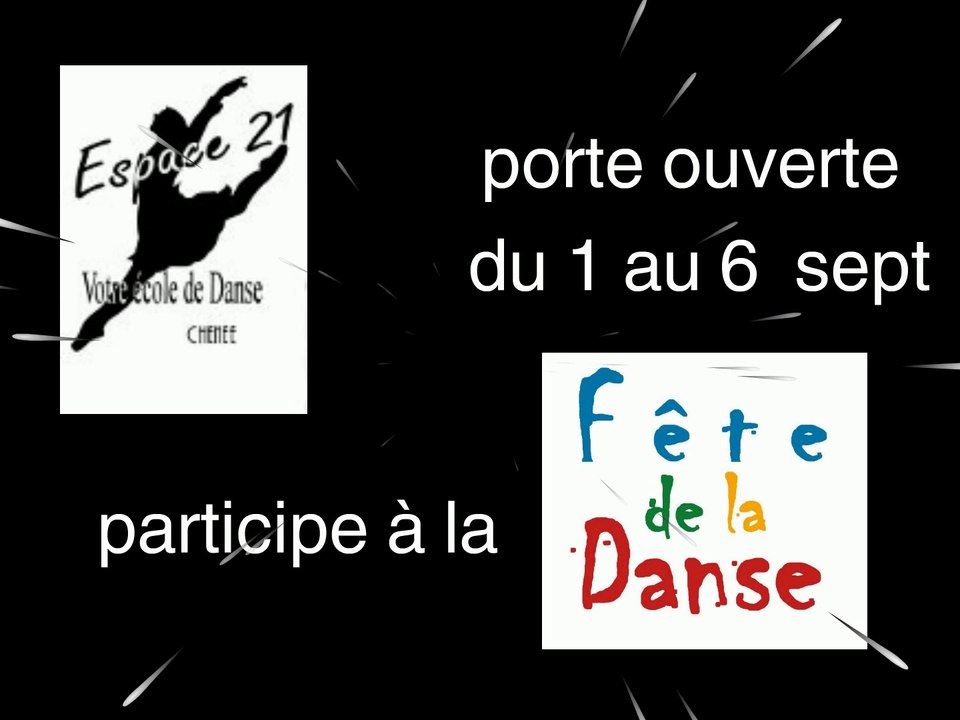 Il y aura la Fête de la Danse à Chénée (liège) dans l'école "Espace 21" et des portes ouvertes du 1 au 6 septembre 2014