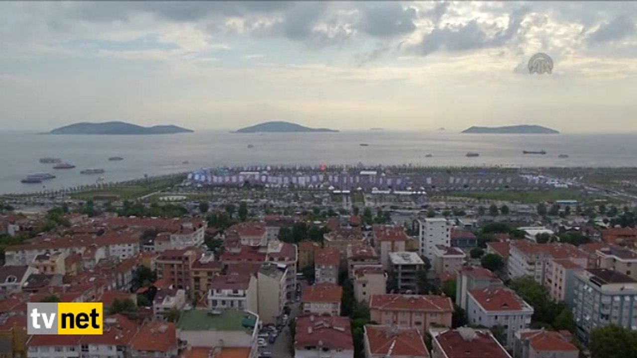 Maltepe mitinginin havadan görüntüsü