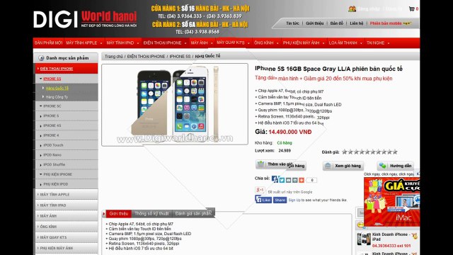 Ở đâu Bán iphone 5s hàng quốc tế giá rẻ nhất, chỗ nào Bán iphone 5s hàng xách tay giá rẻ nhất