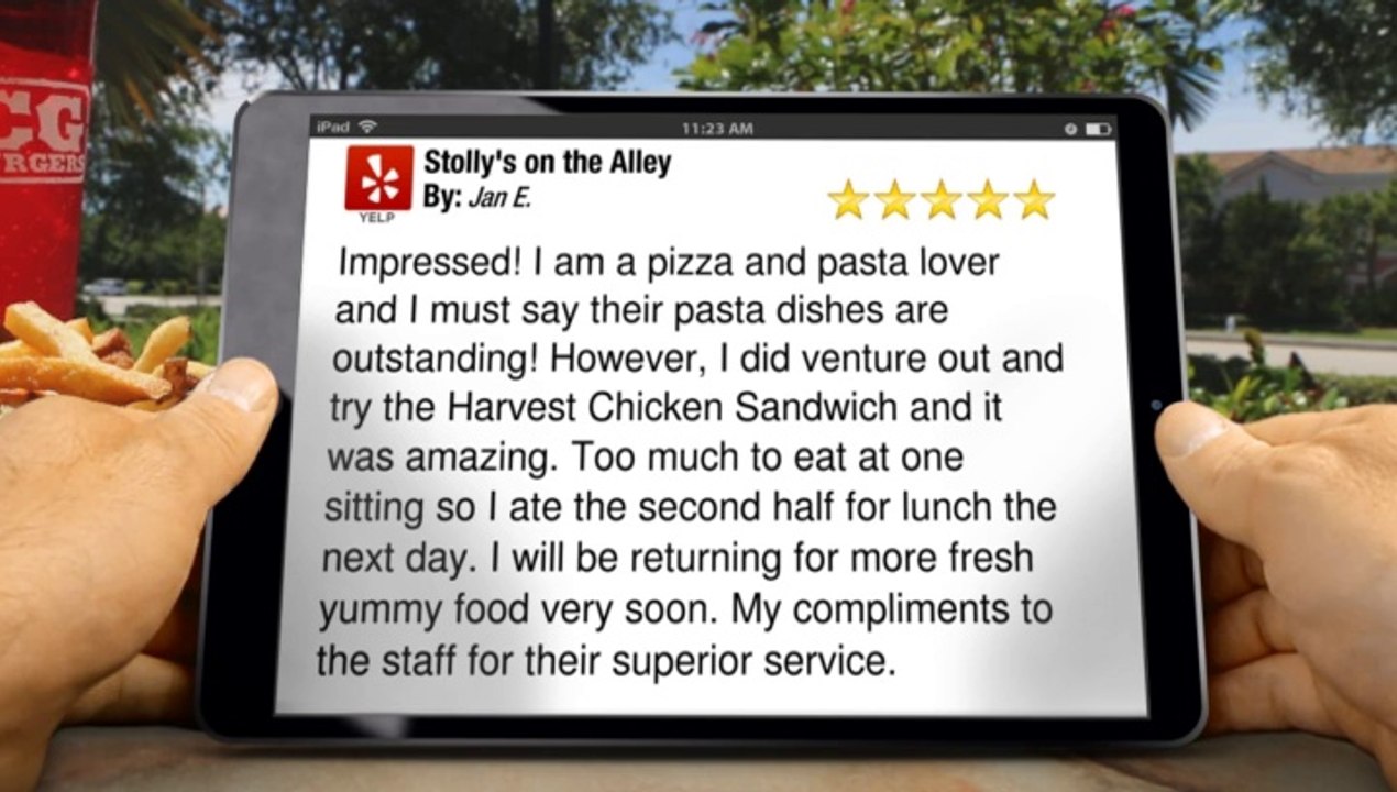 Stolly's on the Alley San Luis Obispo         Amazing         Five Star Review by Jan E.