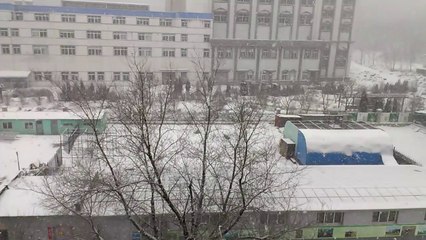 Snowfall in Anshan liaoning 2013