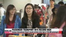 Incheon Int'l Airport sets record of daily passengers