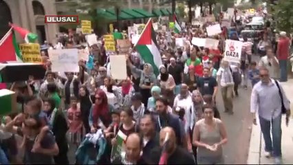 ABD'de Gazze'ye Destek eylemi
