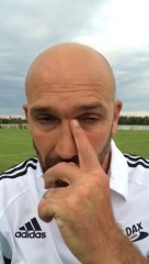 Reaction Richard DOURTHE manager USDAX apres match amical contre Montauban le 01/08/2014