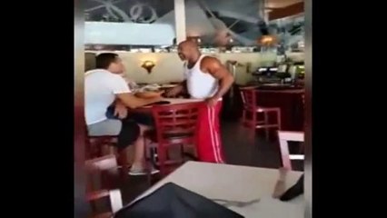 Pugilistas armam o maior barraco em restaurante