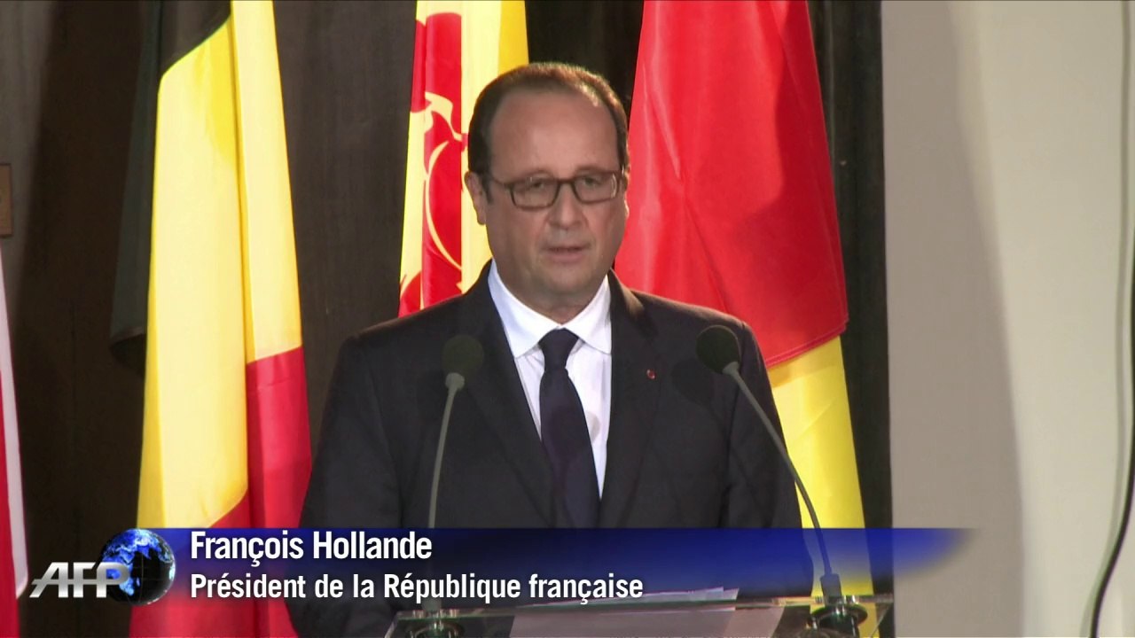 Hollande remercie Liège pour son rôle pendant la Grande Guerre