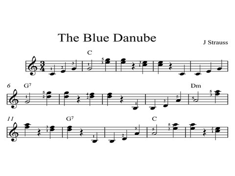 The Blue Danube DIGITAL SHEET MUSIC Piano Organ & Keyboard: Book 4