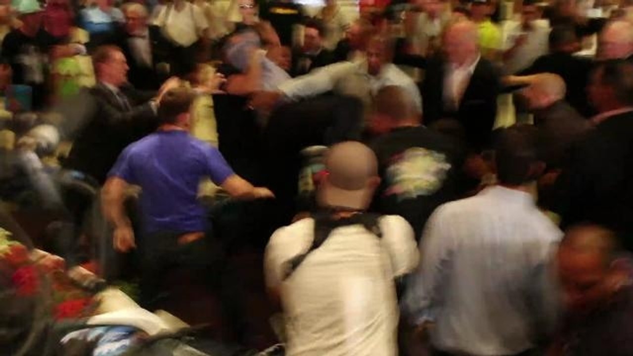 Jones, Cormier brawl, fall off stage at UFC 178 media day