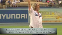 Jeff Bridges Tips Hat to 'The Big Lebowski' In Dodger Stadium First Pitch