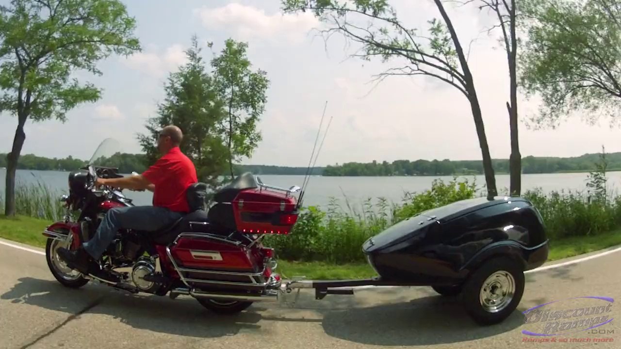 Black Widow Tow Behind Motorcycle Trailer