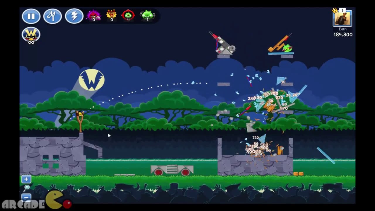 Angry Birds Friends - Facebook Friends Tournament Wing Man 2 Challenge Week 116 August 5th Level 1-2