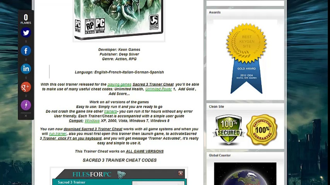 How to install sacred 3 cheat hack