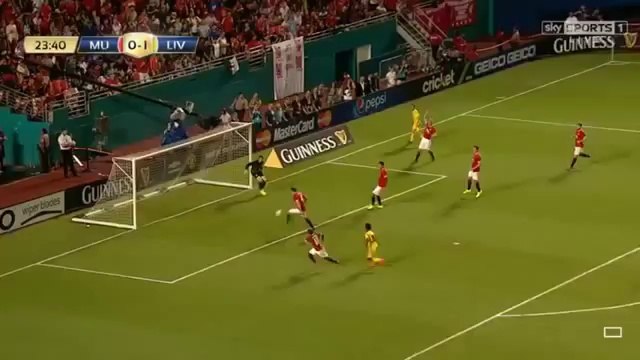 De Gea great save from Coutinho shot HD Manchester United vs Liverpool Champions Cup 2014