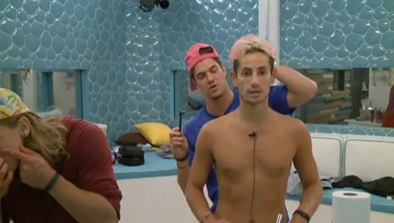 Zach shaving Frankie