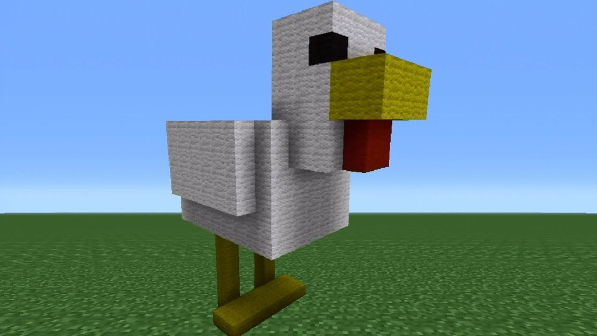 Minecraft Tutorial: How To Make A Chicken Statue