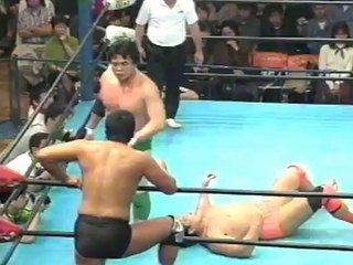 AJPW Kobashi & Shinzaki vs Misawa & Omori 1998-10-24 Burning Hammer Debut