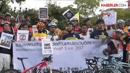 Taylandlı Müslümanlar Gazze'ye Destek İçin Pedal Çevirdi