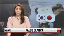 Korea condemns Japan over false claims to Dokdo island
