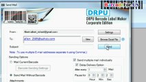 Send designed barcode with DRPU barcode software