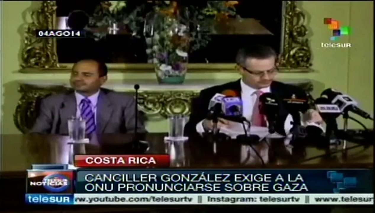 Costa Rica pide a la ONU que actúe para resolver conflicto en Gaza