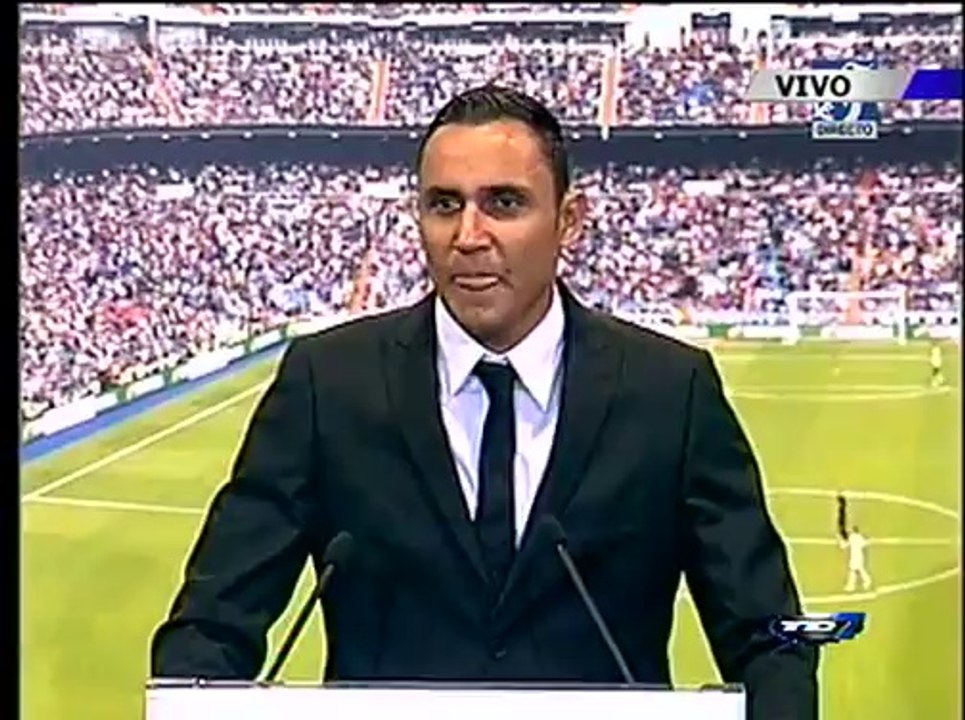 Keylor Navas en su presentación con Real Madrid