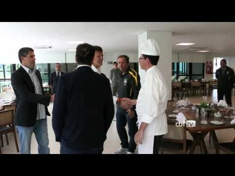 Dunga e Gilmar Rinaldi na Granja Comary