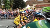 Parade de l'école de vélo de Marmande avec Nicolas roche de la Saxo Tinkoff