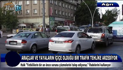 Ağrı'daki trafik ışıkları Trafiği olumsuz etkiliyor.