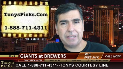 Milwaukee Brewers vs. San Francisco Giants Pick Prediction MLB Odds Preview 8-5-2014