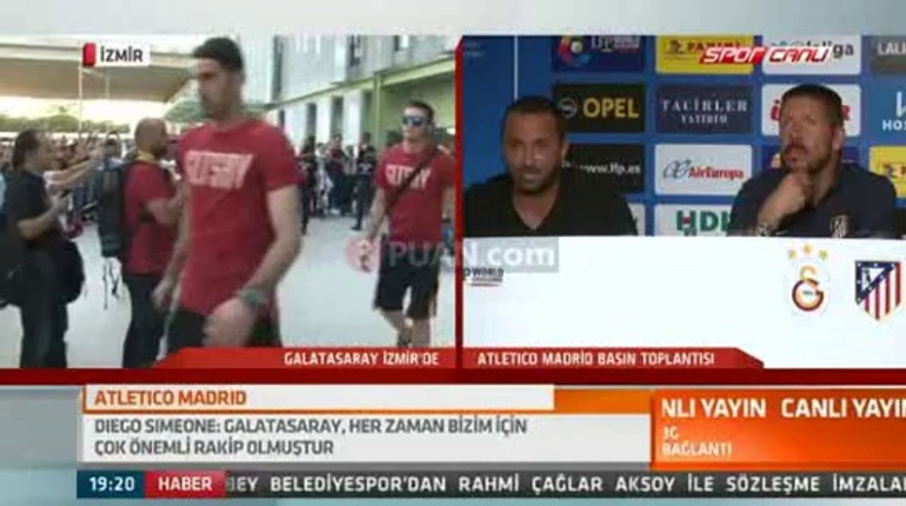 Diego Simeone ve Arda Turan'ın basın toplantısı