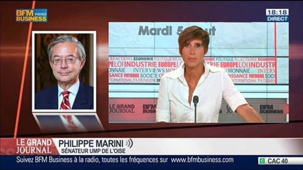 Philippe Marini, sénateur UMP de l'Oise, dans Le Grand Journal - 05/08 1/7