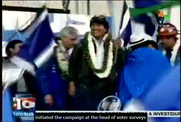 Evo Morales leads surveys in presidential campaign in Bolivia