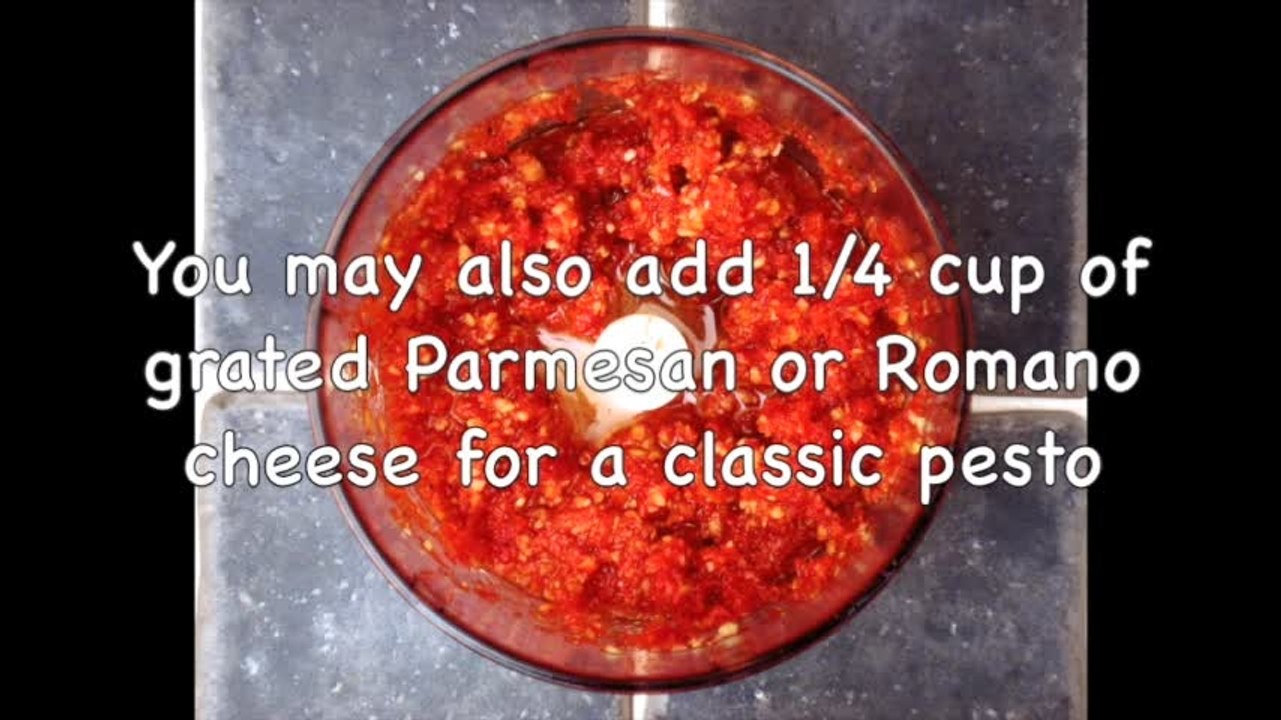 How to make a sun-dried tomato pesto in one minute