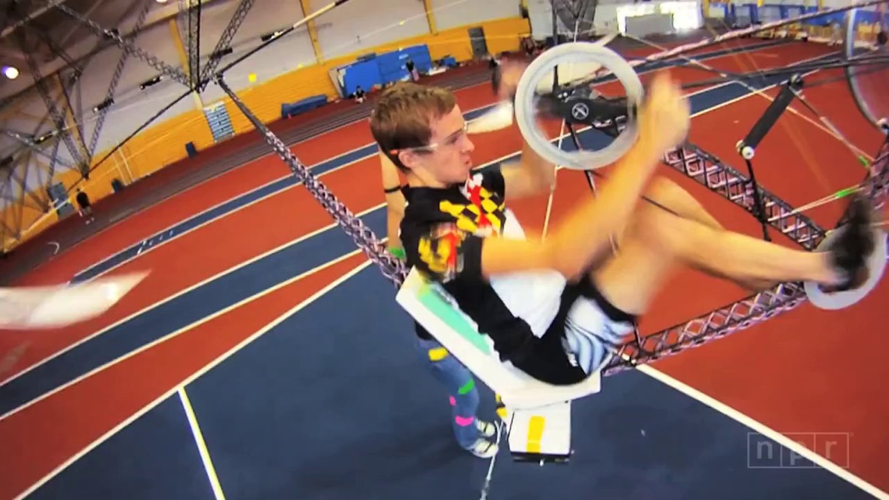 flight of a human-powered helicopter