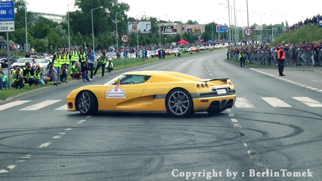 Super Car Loses Control, Crashes Towards Crowd