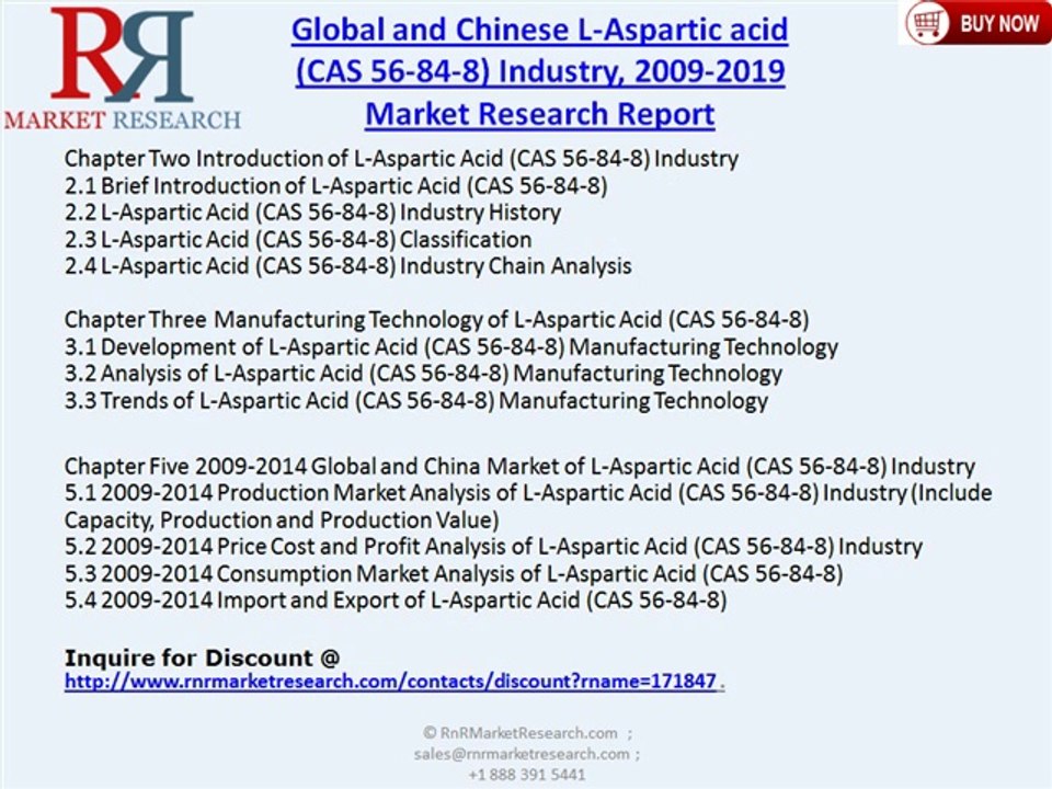 Global and Chinese L-Aspartic acid Industry (CAS 56-84-8) 2019