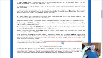 Pick 3 Lottery System - How to Win