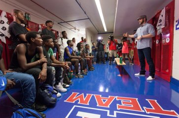 Bryce Harper met with silence during surprise school visit