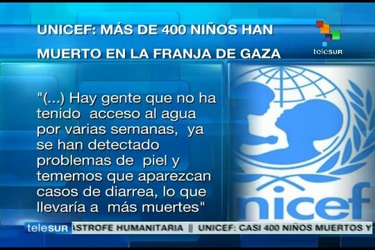 Unicef confirma muerte de más de 400 niños palestinos en Gaza
