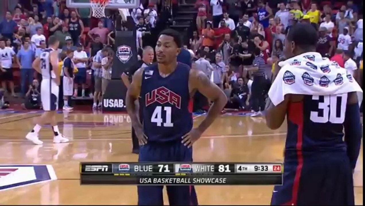 Paul George breaks his leg... - Team USA - Blue vs White 2014