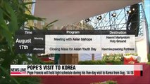 Pope Francis to meet families of Sewol-ho ferry victims and survived students during his five-day visit to Korea in mid-August